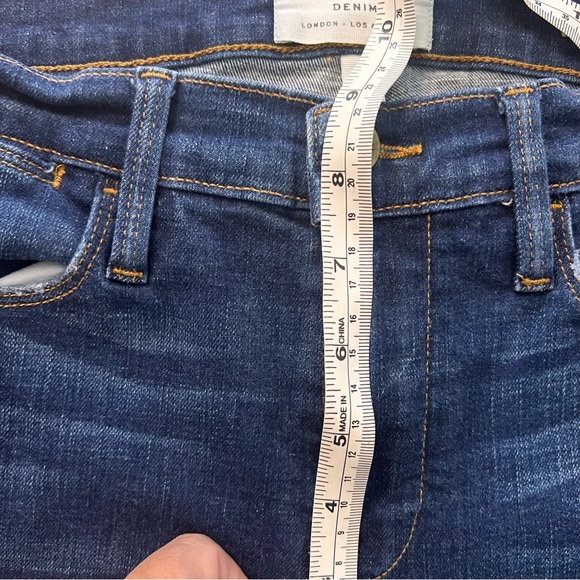 FRAME denim Le High Straight jeans tuxedo split - Picture 9 of 12